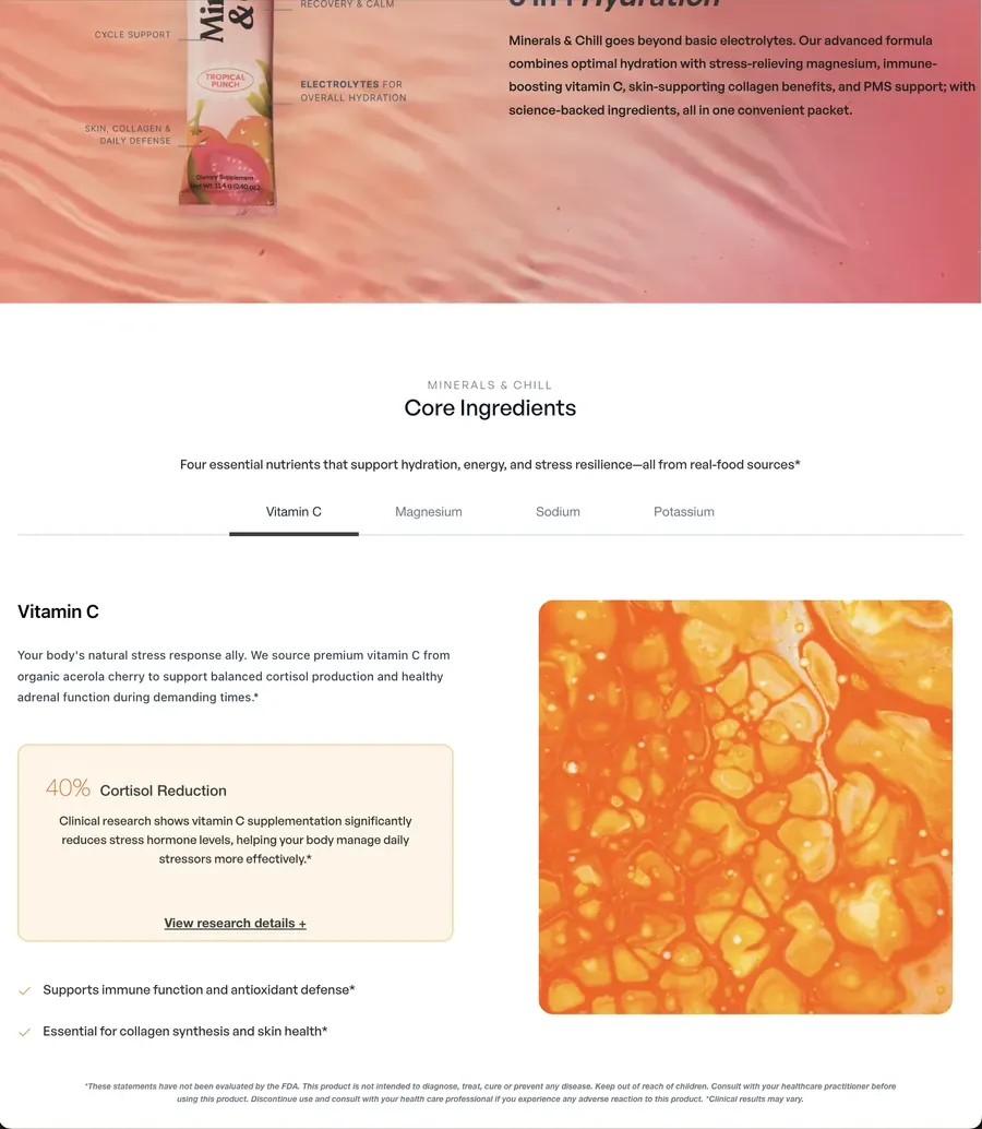 Minerals & Chill PDP · details